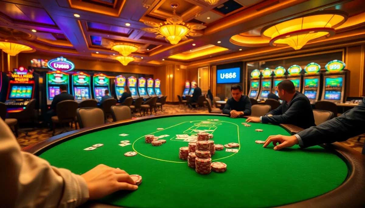 Experience the thrill of poker games at U888, where players embrace the excitement of high stakes in a luxurious casino setting.